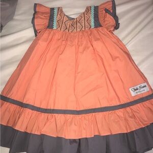 Thank heaven boutique dress coral gray adorable 8